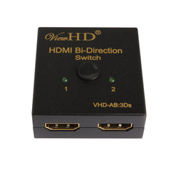 ViewHD HDMI Bi-directional 2x1 or 1x2 A-B | AB Switch | Switcher | VHD-AB:3Ds