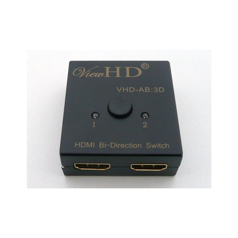 ViewHD HDMI Bi-directional 2x1 or 1x2 A-B | AB Switch | Switcher | VHD-AB:3D
